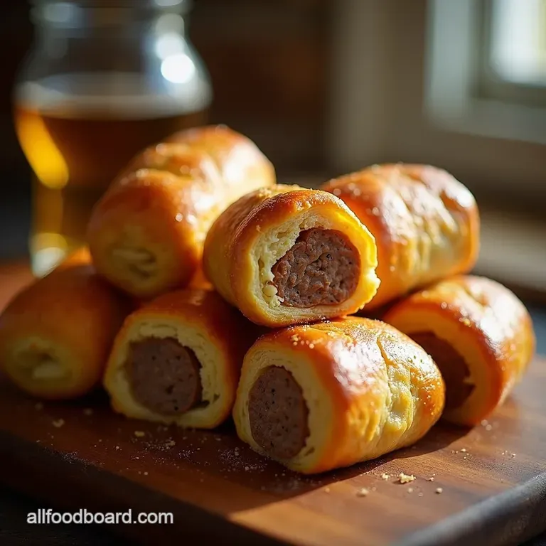 Proper Pukka Homemade Sausage Rolls presentation