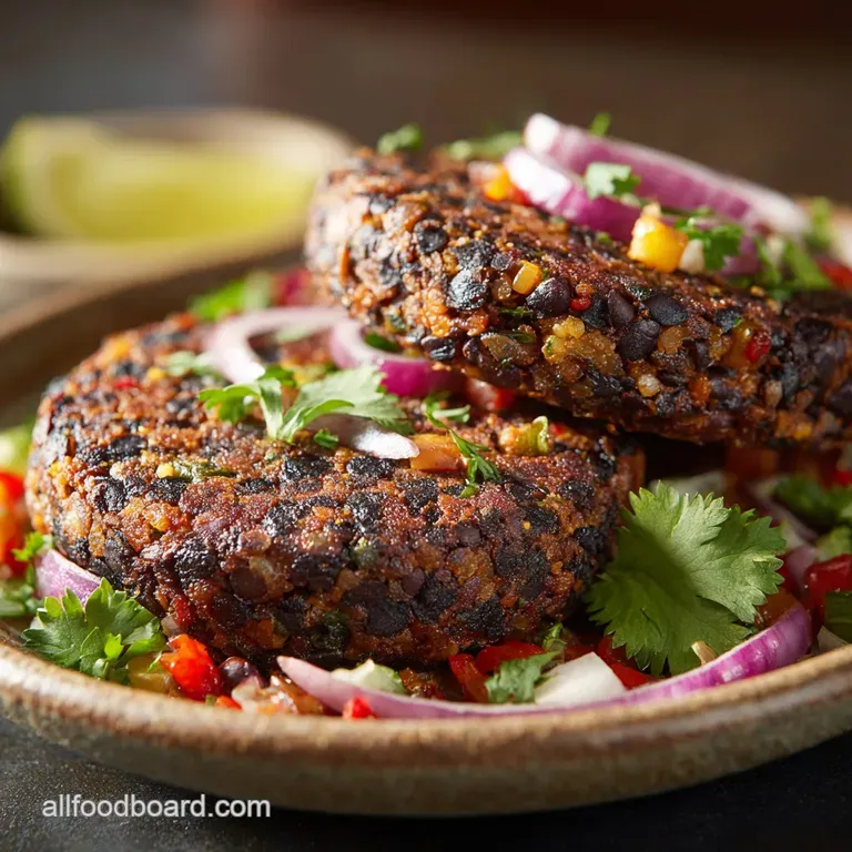 Black Bean Burgers the Proper Job Smoky Chipotle Recipe presentation