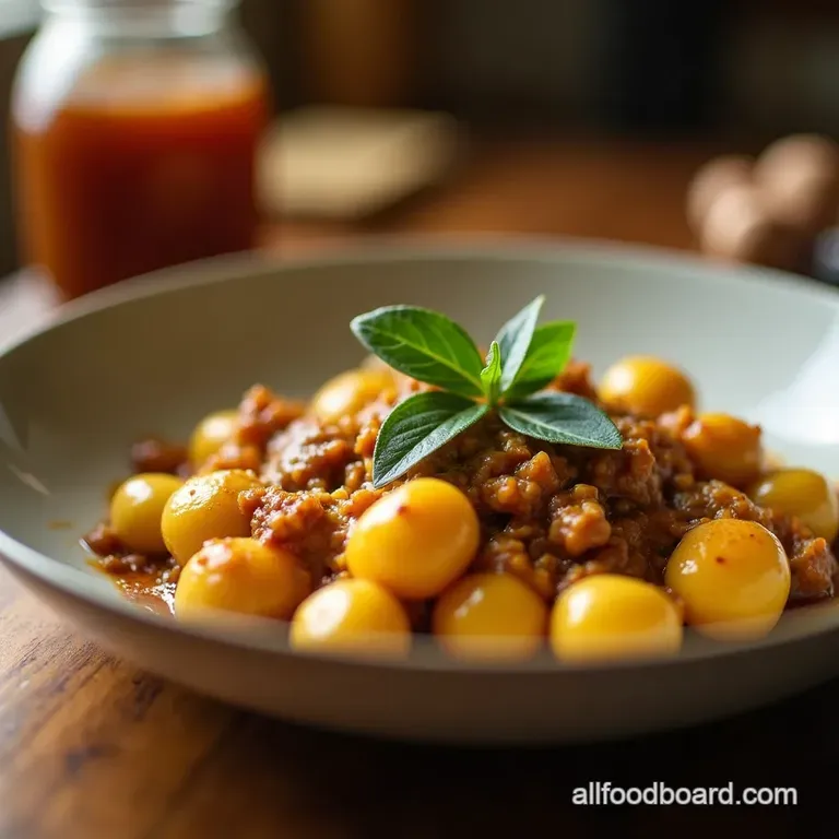 Autumns Embrace Pillowy Pumpkin Sage Gnocchi with Hazelnut Brown Butter Sauce presentation
