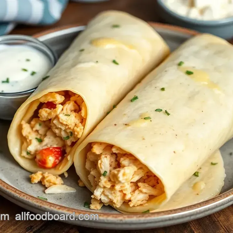 Cheesy Garlic Chicken Wraps
