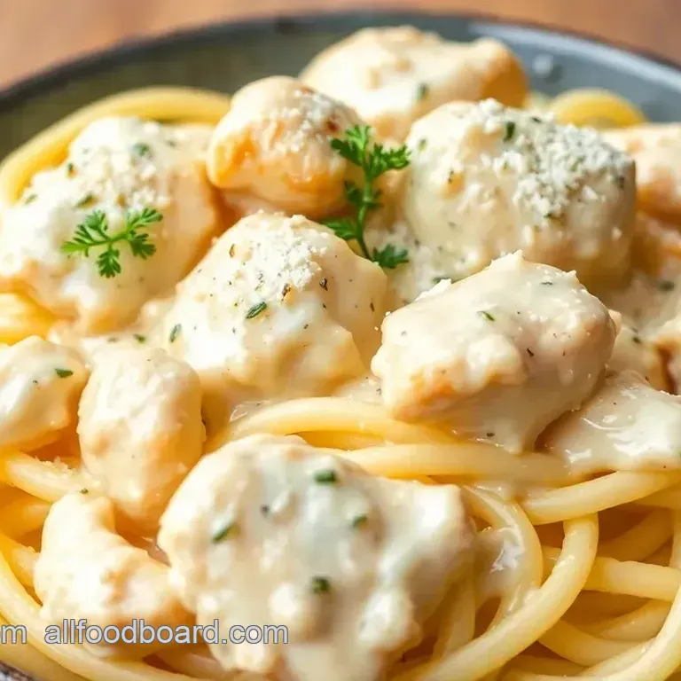 Cheesy Justalittlebite Chicken Alfredo