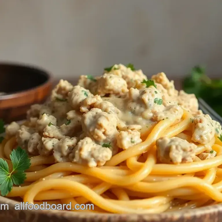 Quick Ground Turkey Pasta with Cheese