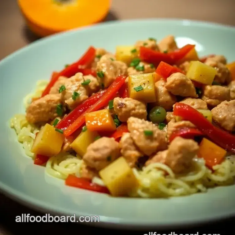 Quick Hawaiian Chicken Stir Fry presentation