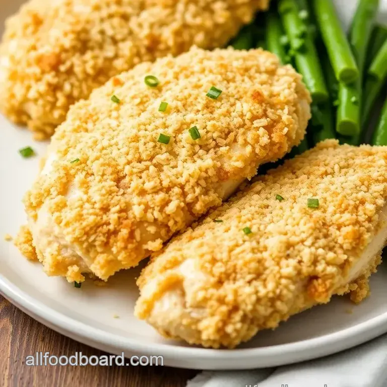 Parmesan Chicken with Crunchy Coating presentation