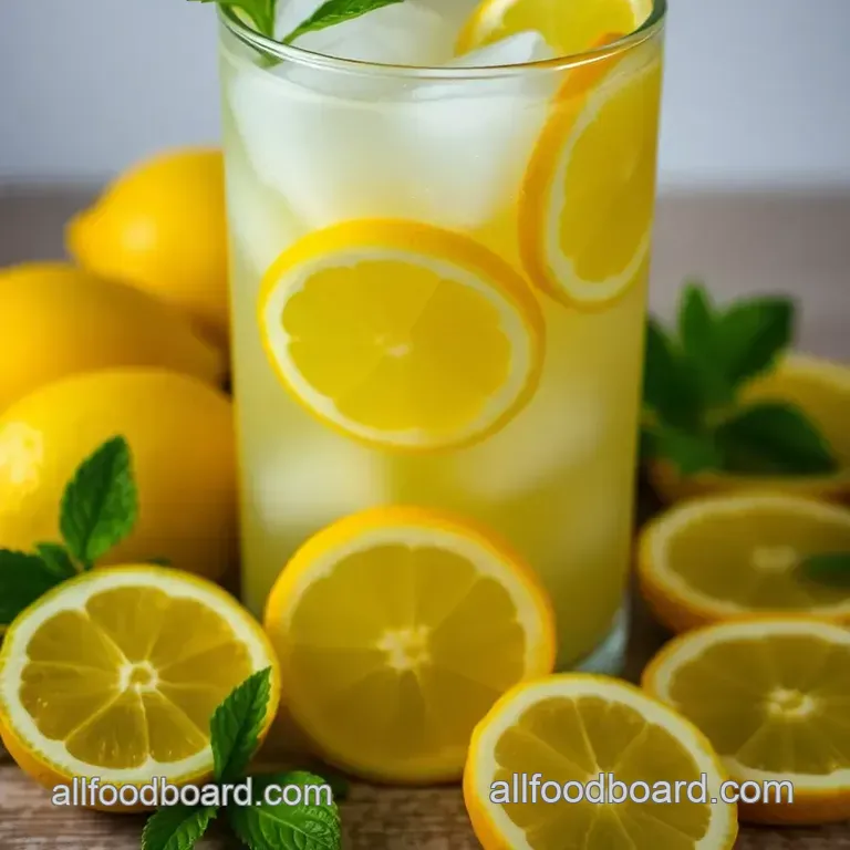 Refreshing Classic Homemade Lemonade presentation