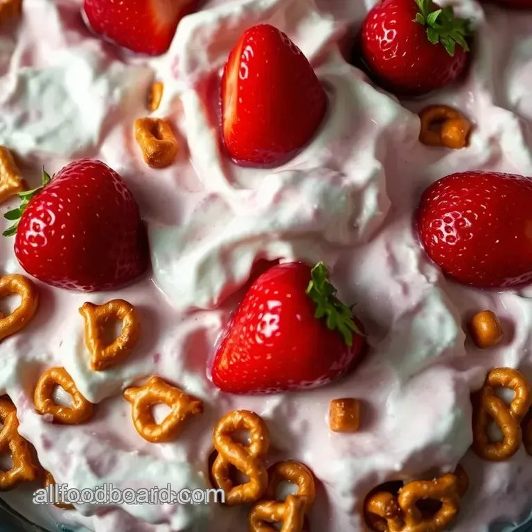 Refreshing Strawberry Pretzel Salad: a Sweet and Salty Delight presentation