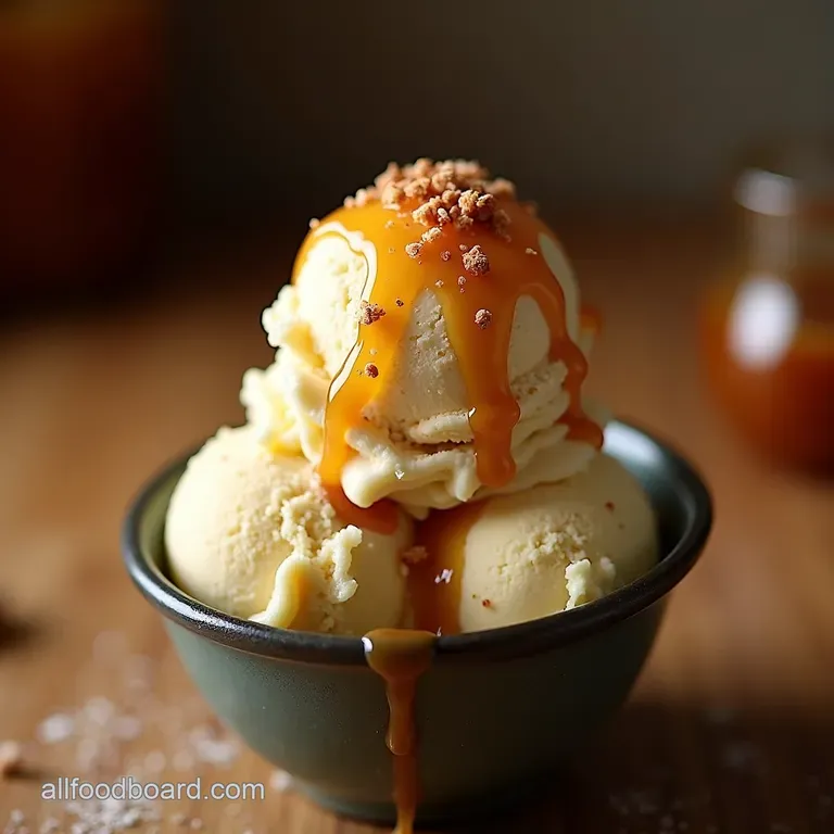 The Proper Pint of Posh Rich Salty Caramel Ice Cream NoChurn Option Included presentation