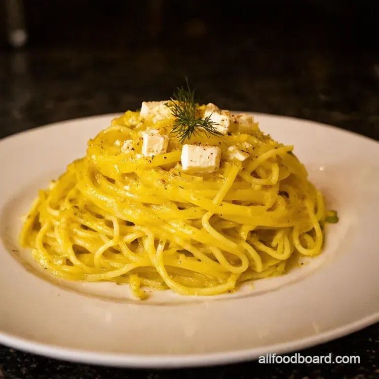 Roasted Feta and Tomato Spaghetti Squash presentation