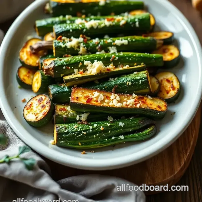 Delicious Roasted Zucchini with Garlic-Parmesan Goodness presentation