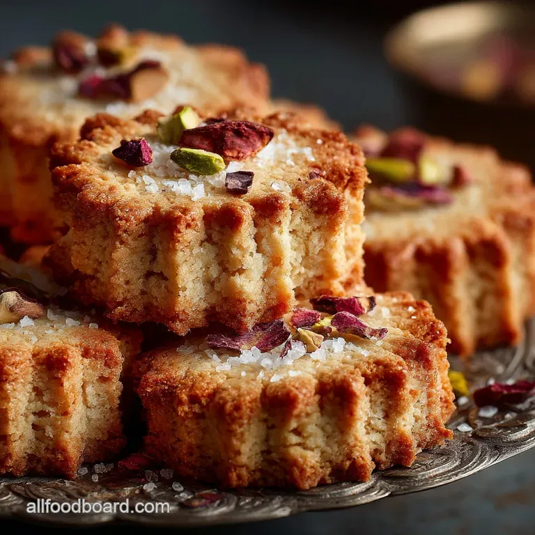 The Sultans Shortbread Rosewater Tahini Biscuits with Pistachio Crunch