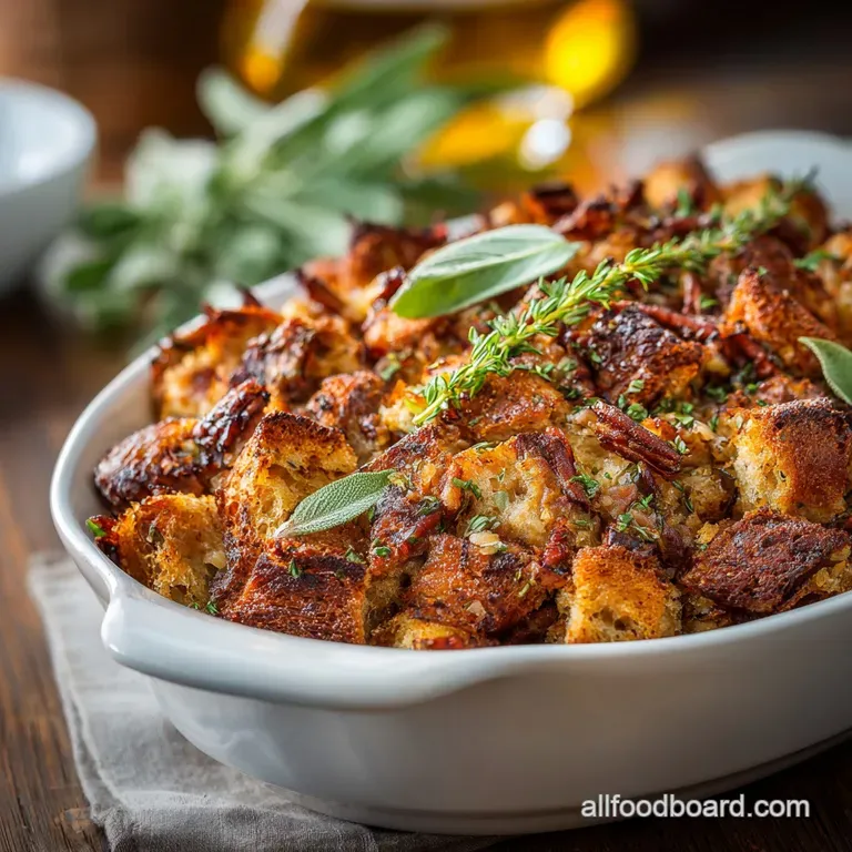 Apple Pecan Stuffing: Rustic Sage and Thyme Dressing
