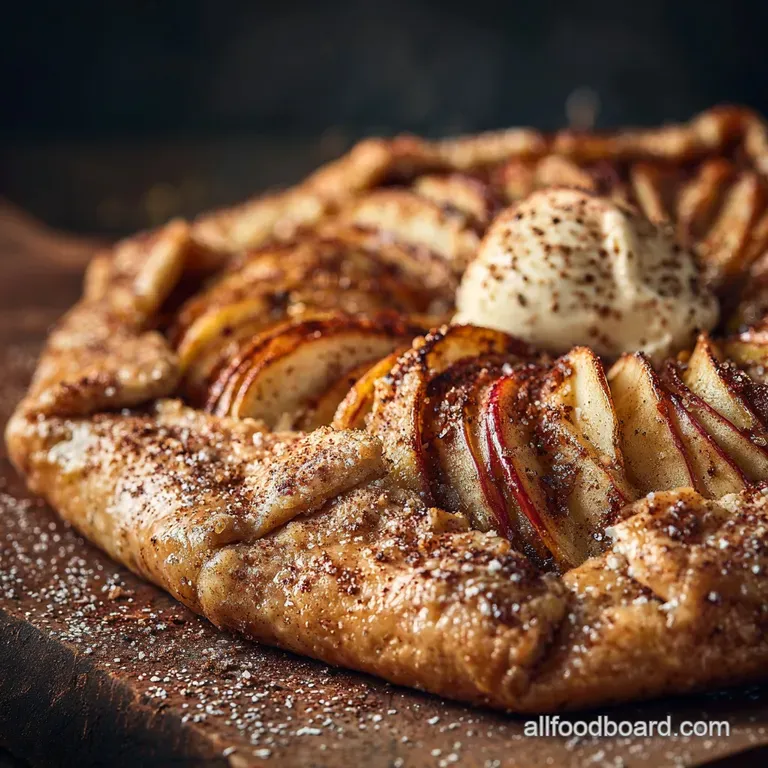 Apple Desserts for Fall: Rustic Galette with Nutty Brown Butter Pastry presentation