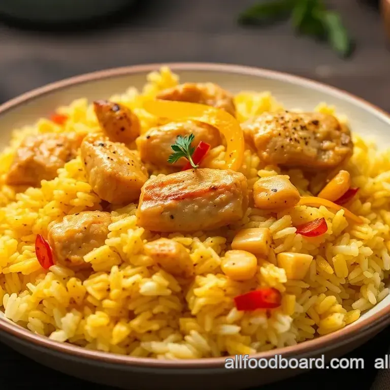 Saffron-Infused Chicken Yellow Rice: A Flavorful Classic