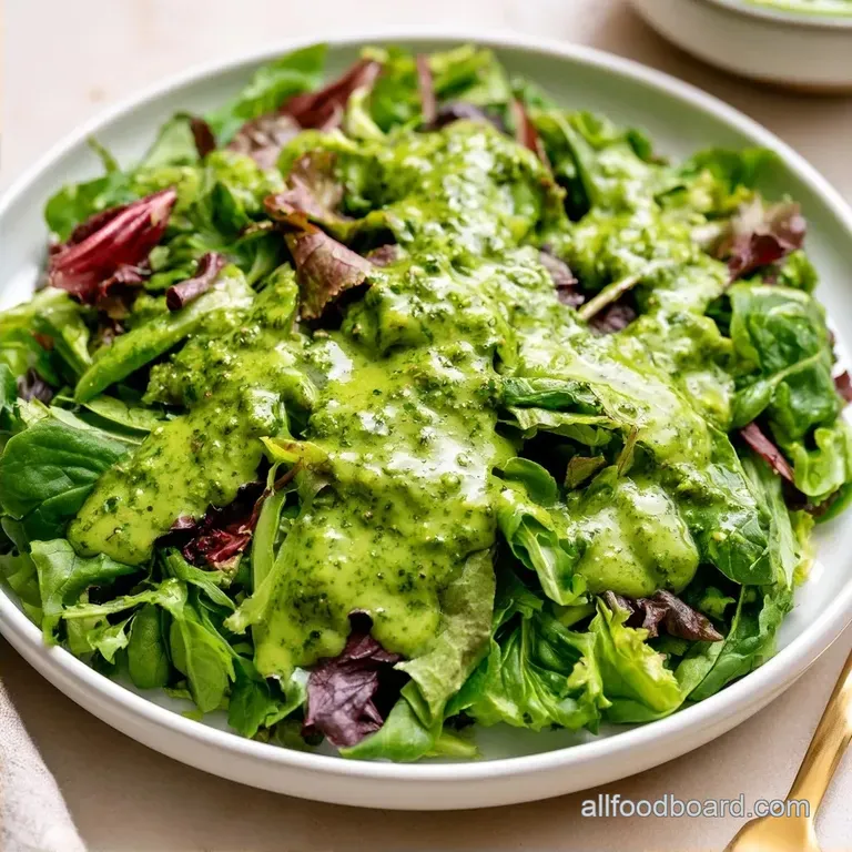 Healthy Homemade Pesto Salad Dressing