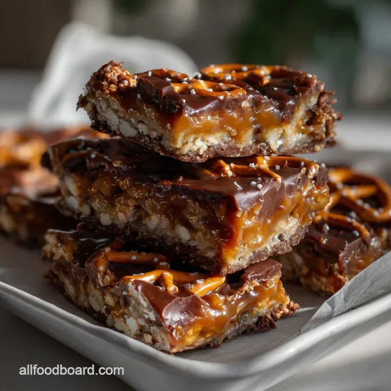 Glistening squares of chocolate and caramel, artfully arranged on a white plate, showcasing contrasting textures and colors.