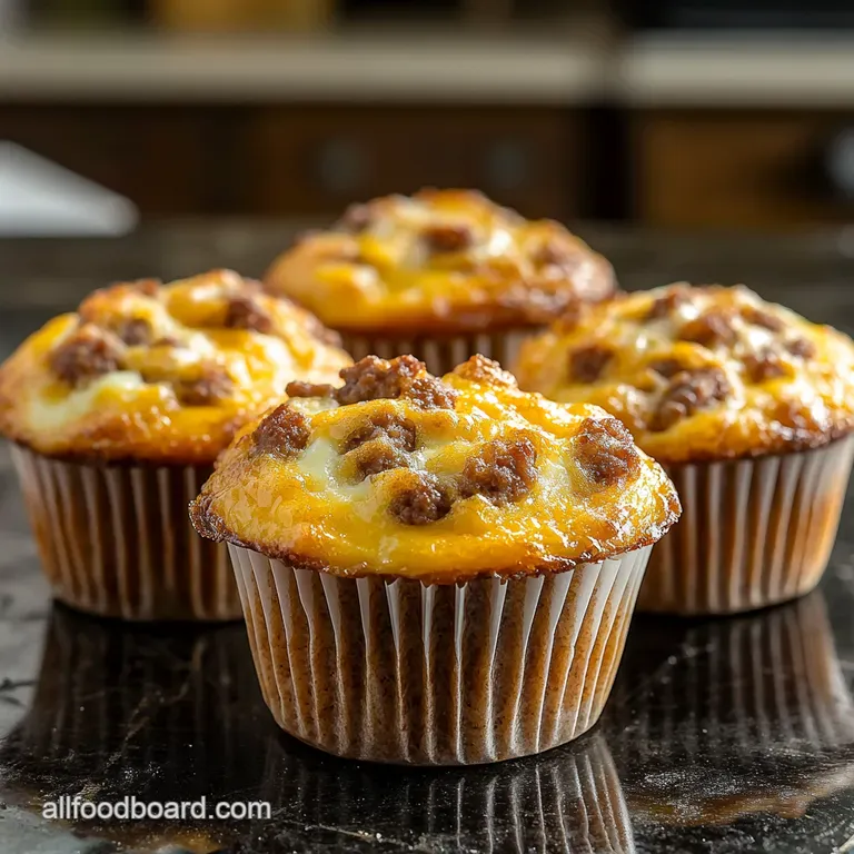 Sausage Cheddar Egg Muffins The Ultimate GrabandGo Breakfast presentation