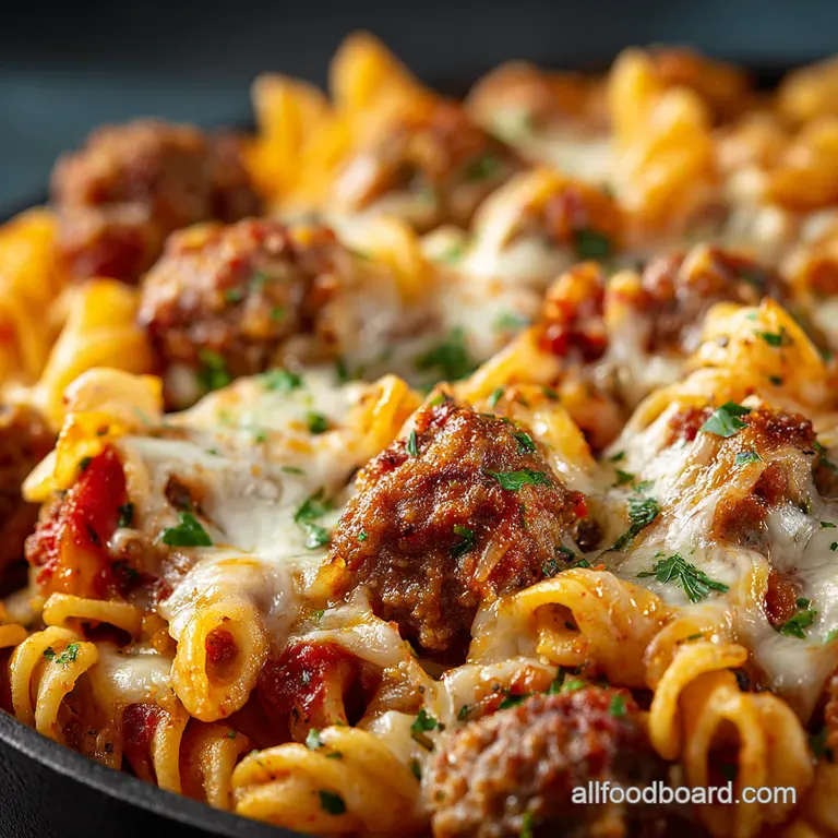 Sausage Pepper Pasta Bake presentation