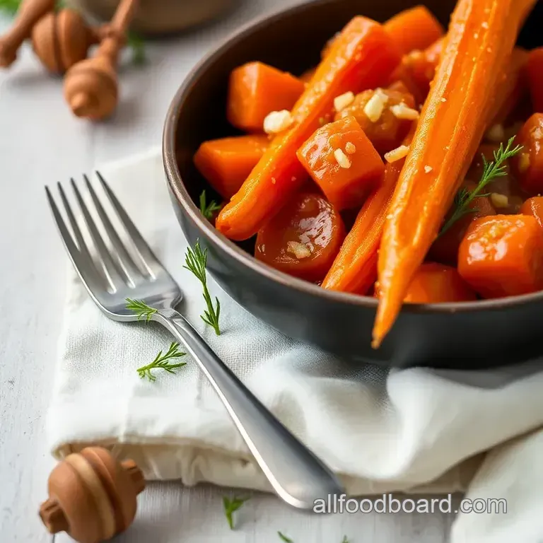 Sweet Sautéed Carrots with Buttery Brown Sugar Glaze presentation