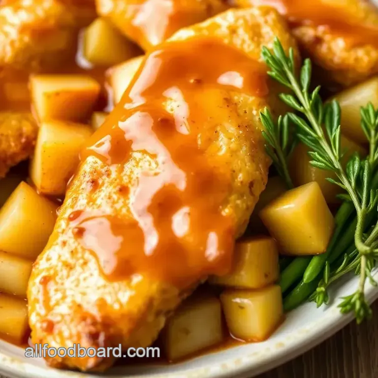 Apple and Honey-Glazed Chicken Tenders presentation