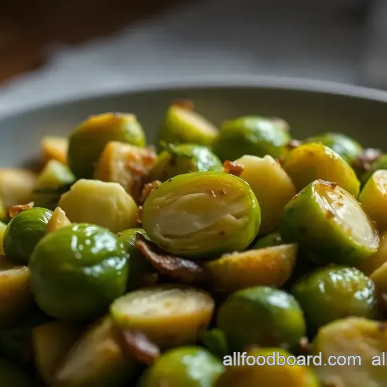 Savory Braised Brussels Sprouts with Garlic and Thyme