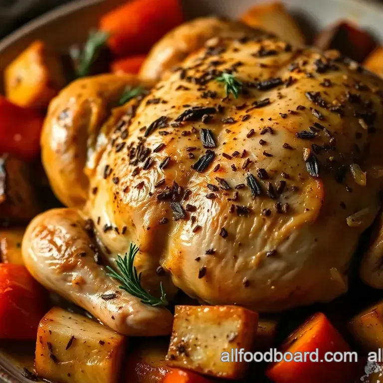 Easy Chicken Recipes: Savory Herb-Roasted Chicken with Veggies Savory Herb-Roasted Chicken with Vegetables