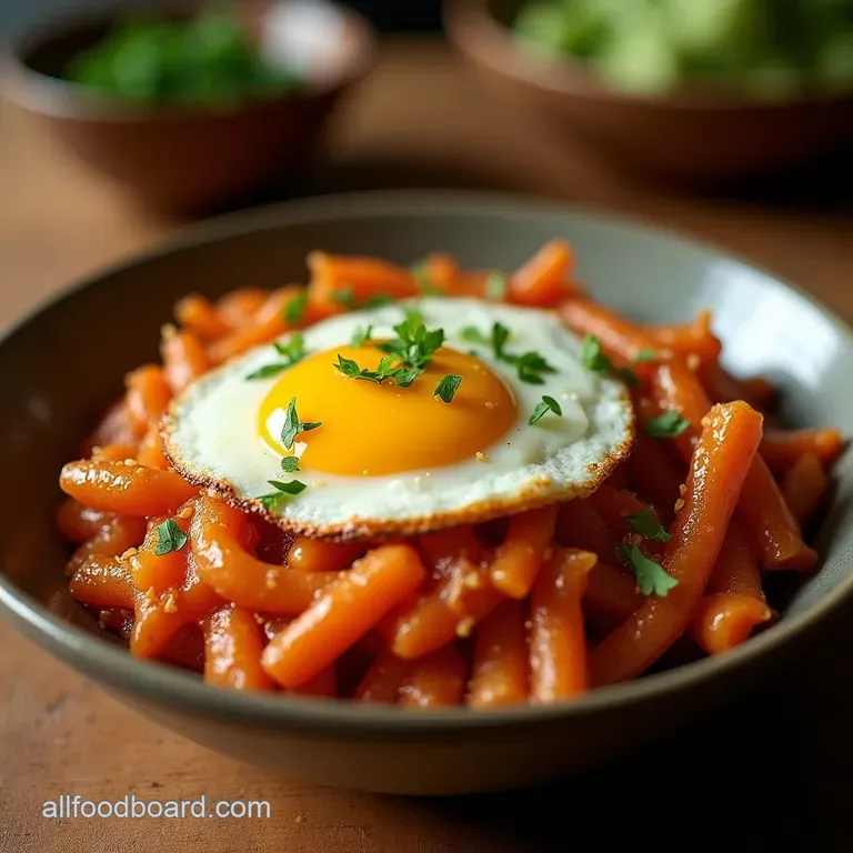 The Kickstart Bowl Savory Kimchi Fried Egg Breakfast Bowl presentation