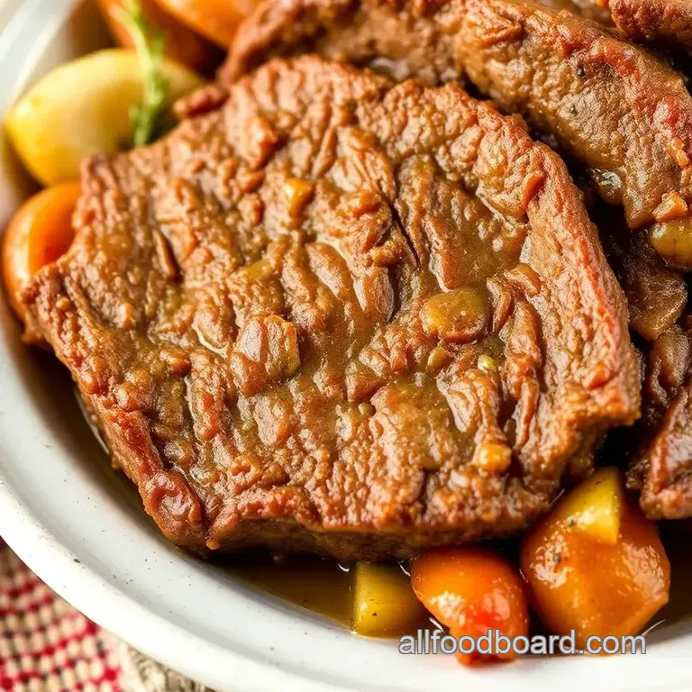 Savory McCormick Pot Roast with Root Vegetables presentation