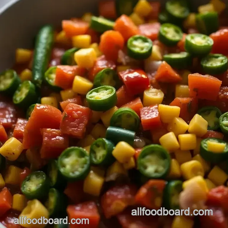 Savory Okra Corn and Tomato Delight presentation