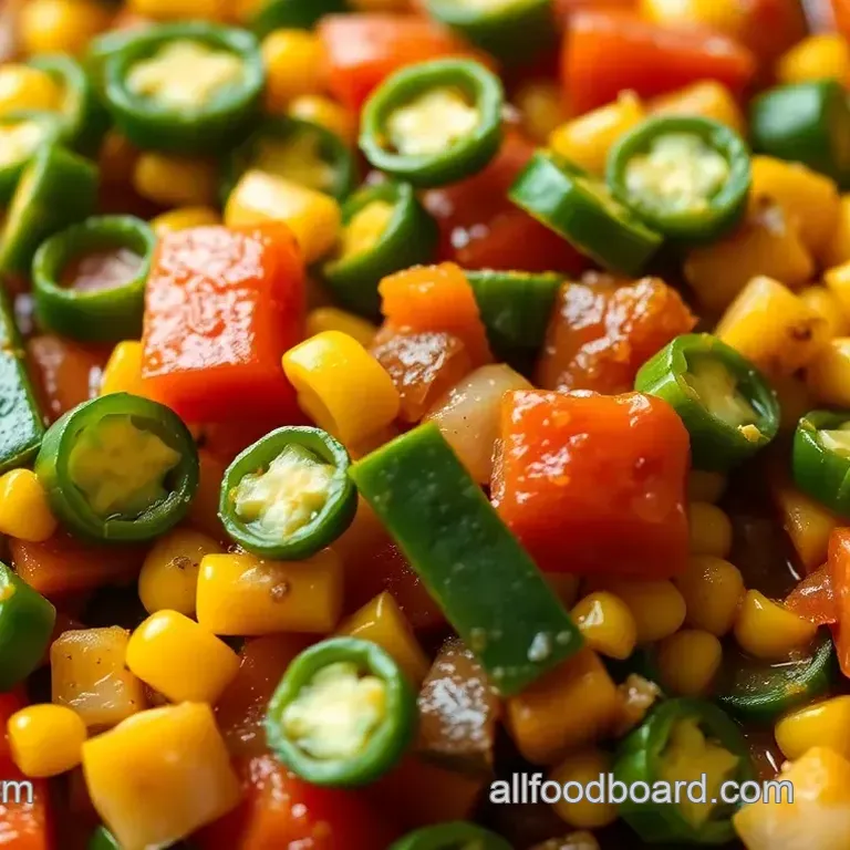 Savory Okra Corn and Tomato Delight