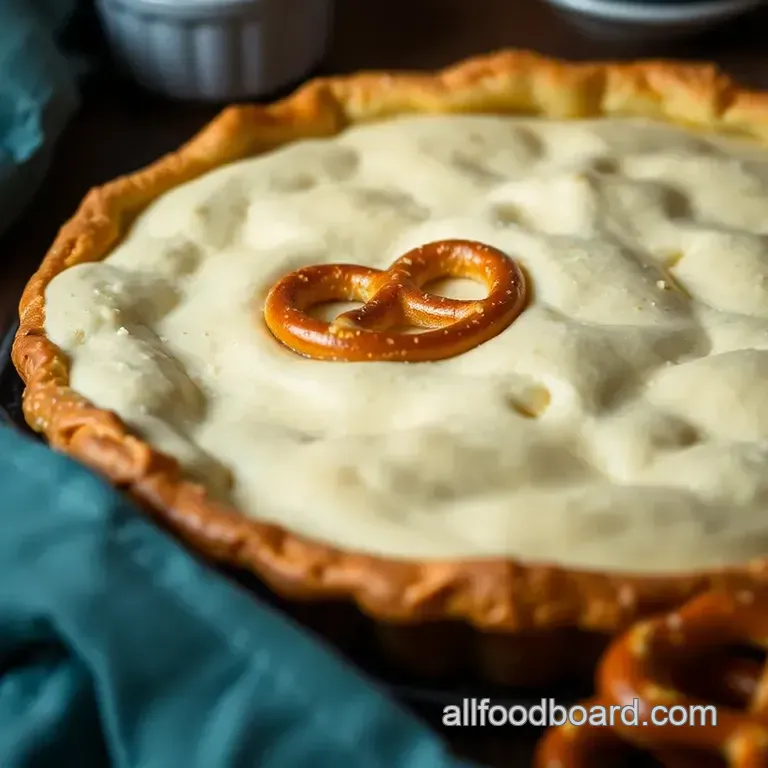 Savory Pretzel Pie: A Deliciously Cheesy Twist presentation