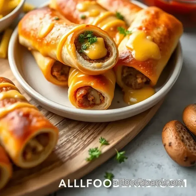 Easy Sausage Roll-Ups with Cheesy Goodness presentation