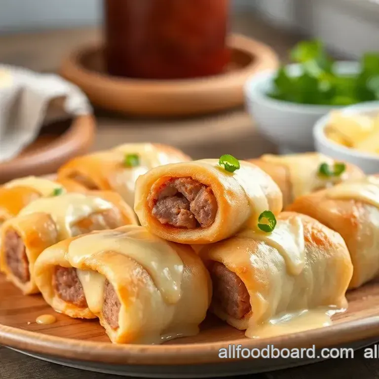 Easy Sausage Roll-Ups with Cheesy Goodness