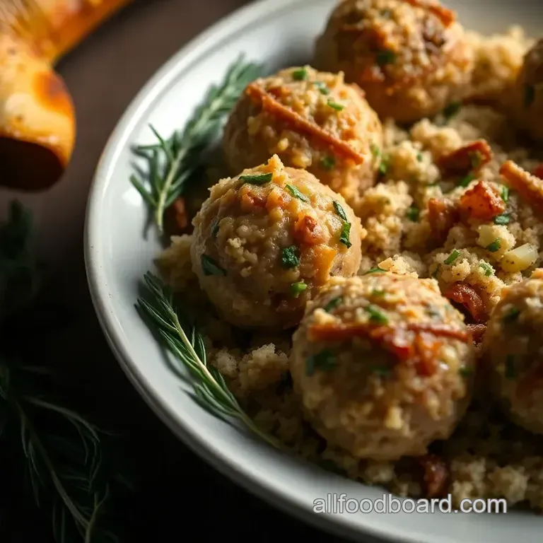 Savory Sausage Stuffing Balls: a Twist on Tradition presentation