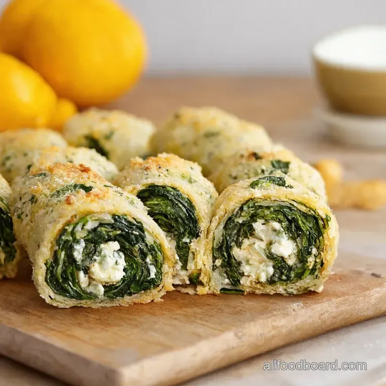 Savory Spinach Feta Rolls presentation