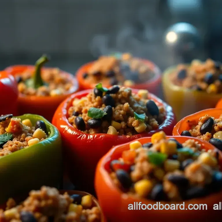Savory Stuffed Peppers with Quinoa and Black Beans