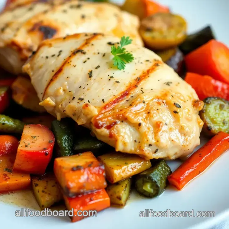 Sazon-Spiced Chicken Thighs with Roasted Root Vegetables presentation