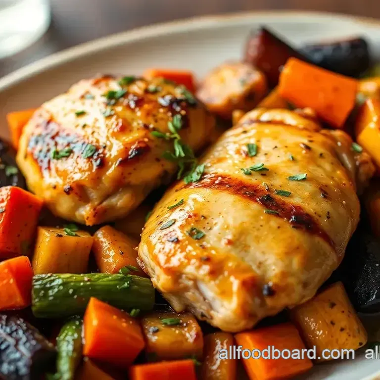 Sazon-Spiced Chicken Thighs with Roasted Root Vegetables