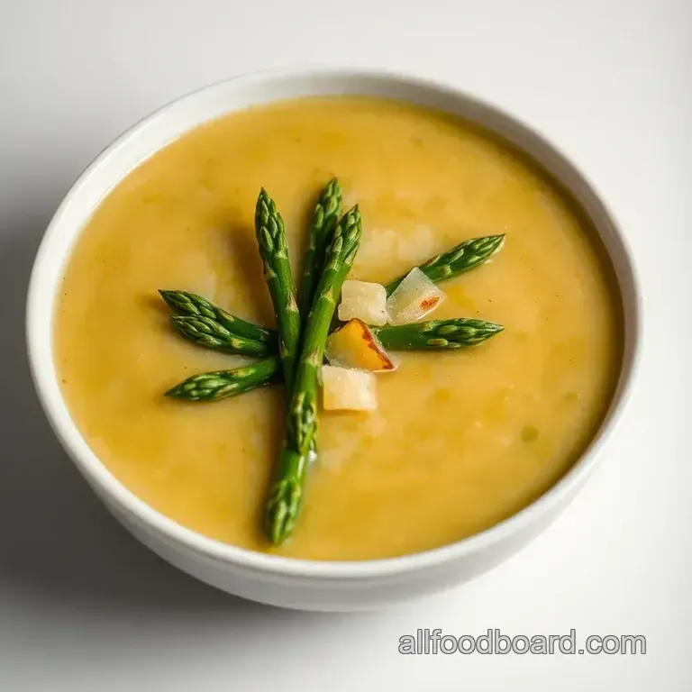 Silky Smooth Asparagus Soup (A Springtime Classic) presentation