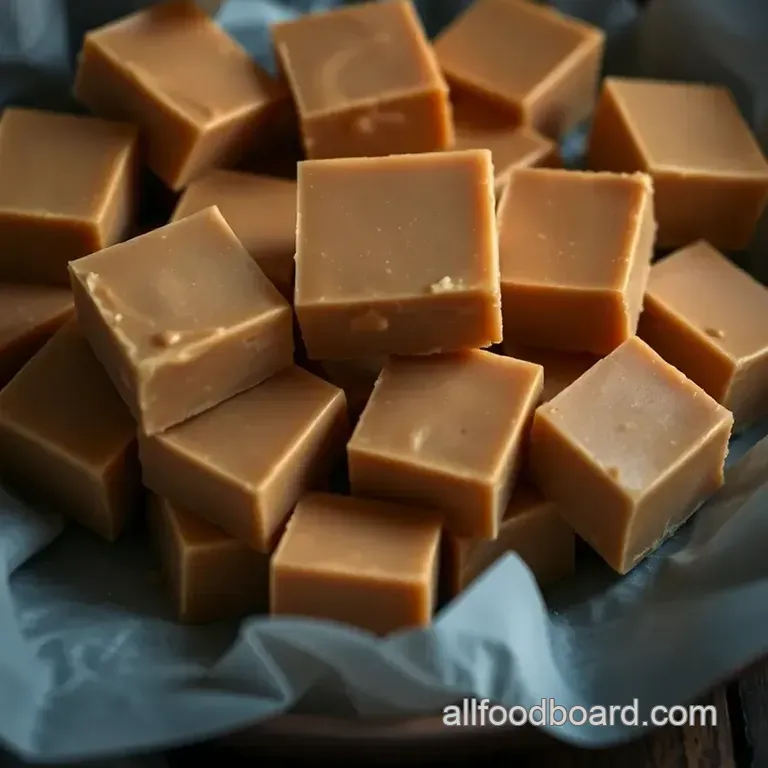 Silky Smooth Peanut Butter Fudge presentation