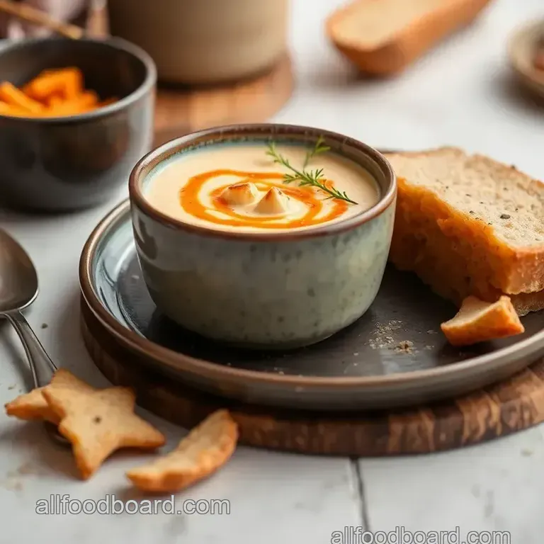 Simmered Crab Creamy Bisque Delight presentation
