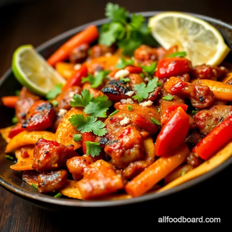 Sizzling Arrachera Fajitas presentation