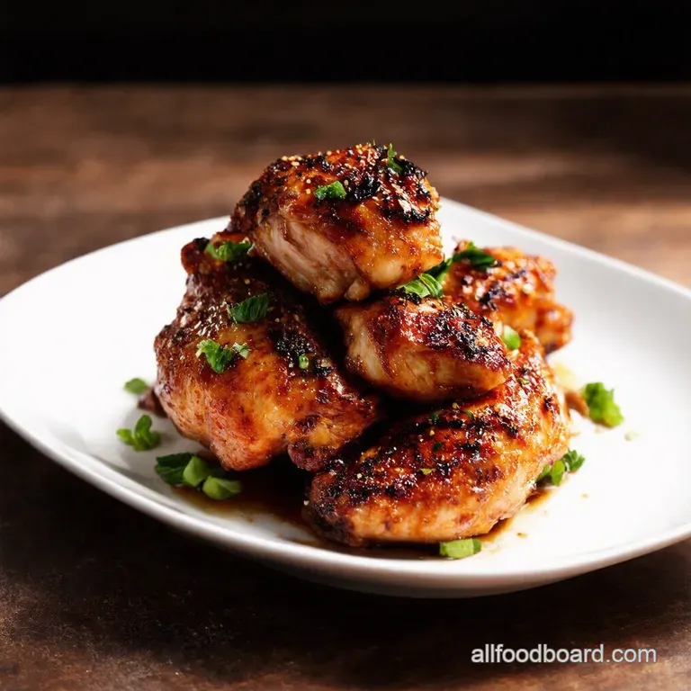 Sizzling Black Pepper Chicken with Earthy Mushrooms