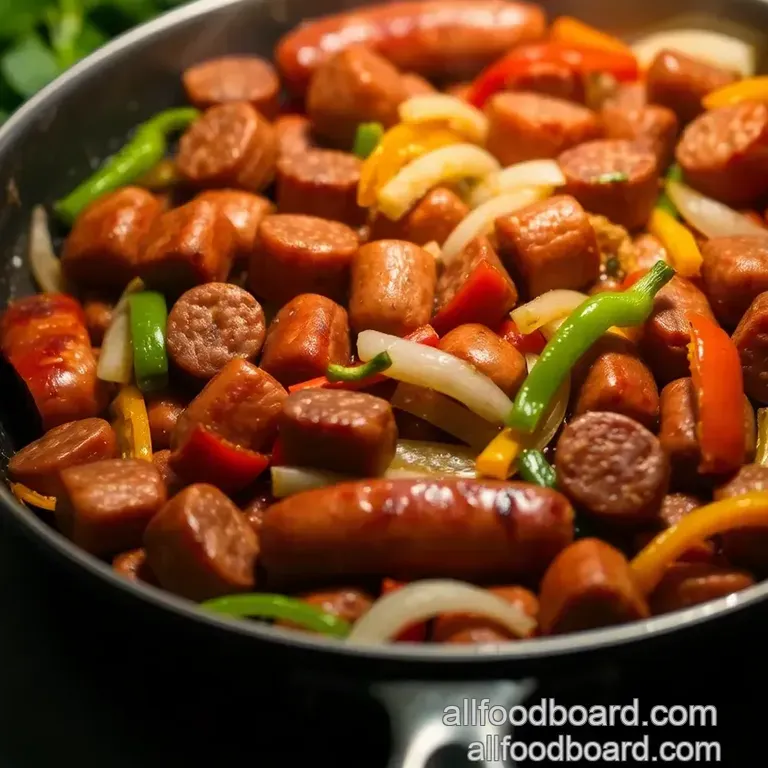 Sizzling Italian Sausage & Peppers Skillet presentation