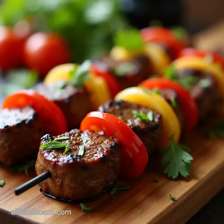 Sizzling Mediterranean Beef Kabobs presentation