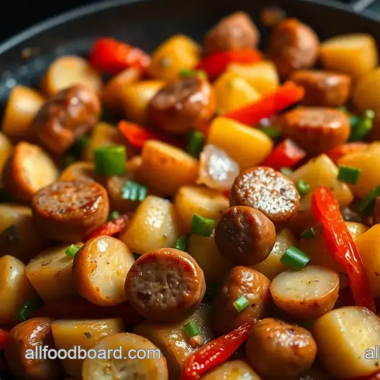 Easy & Flavorful Sausage Potatoes and Peppers Skillet: A Family Favorite