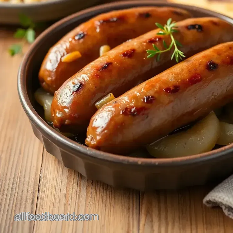 Hearty Slow-Cooked Sausage with Sauerkraut presentation