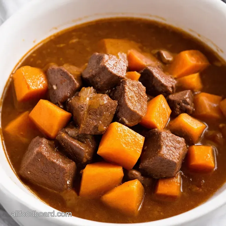 Slow Cooker Beef Tips and Root Vegetable Stew
