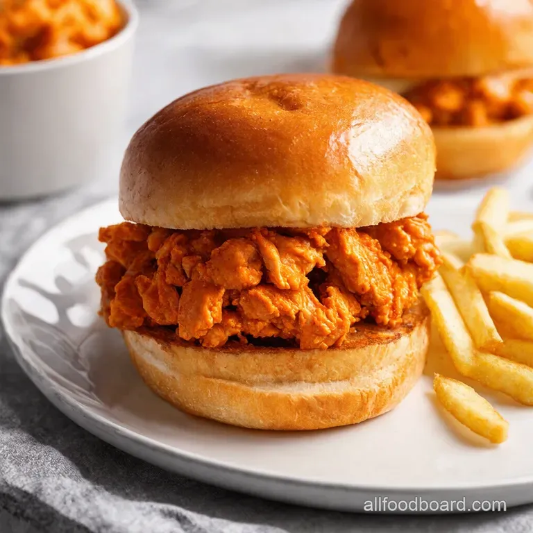 Slow Cooker Buffalo Chicken Sandwiches