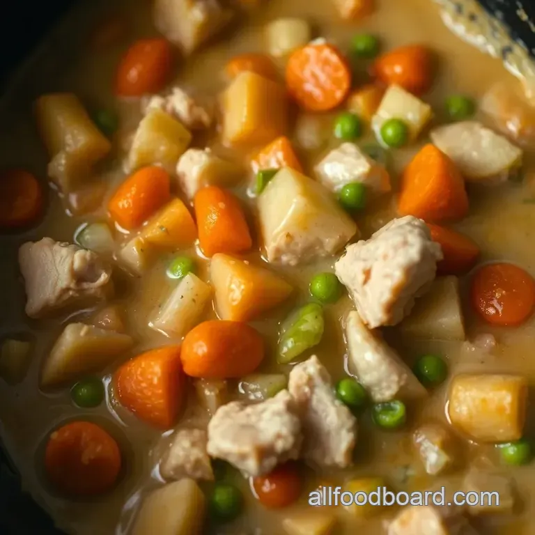 Slow Cooker Chicken Pot Pie presentation