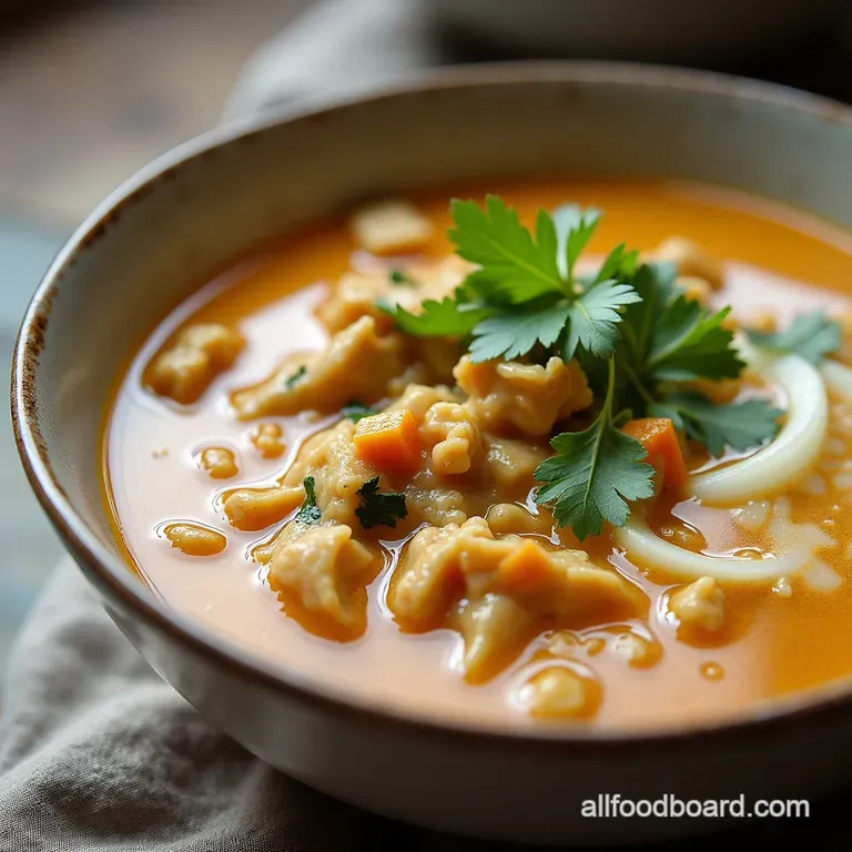 Best Slow Cooker Thai Coconut Chicken Soup Tom Kha Style SetItandForgetIt Thai Coconut Chicken Soup The Lazy Cooks Tom Kha